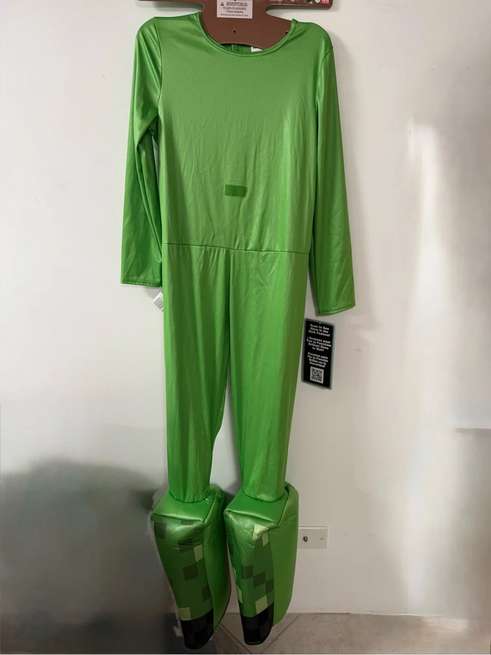 Kids Minecraft Green Creeper Costume